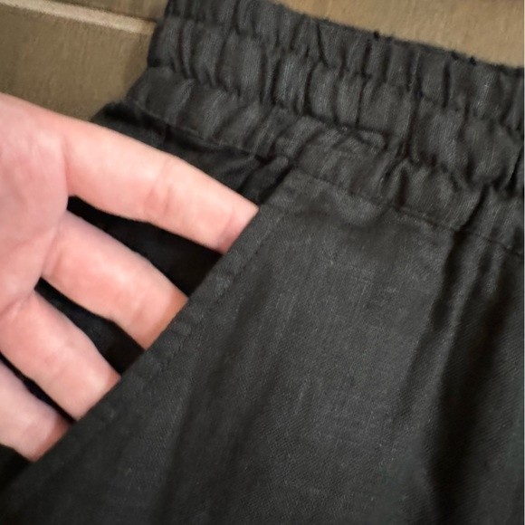 NWT Johnny Was Pete & Greta Linen Black Solid High Stretch Waist Jogger Pant S - Picture 6 of 15